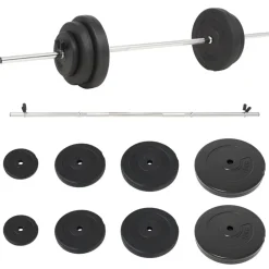 Entraînement & Fitness-vidaXL Barre d'haltères avec plaques 60 kg