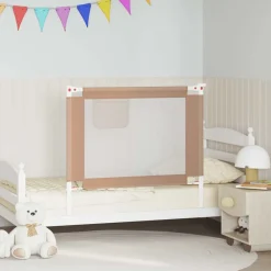 Accessoires De Sécurité Pour Bébés-vidaXL Barrière de sécurité de lit d'enfant 100x25 cm Tissu Taupe