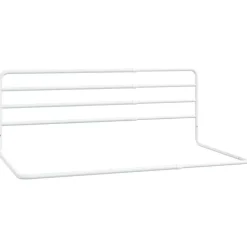 Accessoires De Sécurité Pour Bébés-vidaXL Barrière de sécurité de lit d'enfant Blanc (76-137)x55 cm Fer