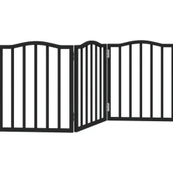 vidaXL Barrière pour chien pliable 3 panneaux bois de peuplier