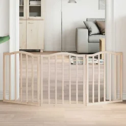 Articles Pour Animaux De Compagnie-vidaXL Barrière pour chien pliable 3 panneaux 150 cm bois de peuplier Naturel