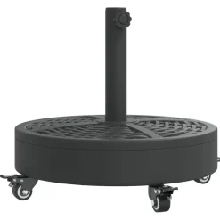 Pelouses & Jardins-vidaXL Base de parasol avec roues pour mâts Ø38 / 48 mm 27 kg rond