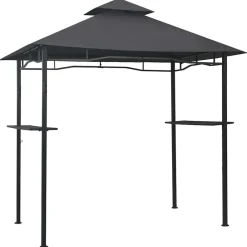 Pelouses & Jardins-vidaXL Belvédère de barbecue 240x150x255 cm Anthracite Acier