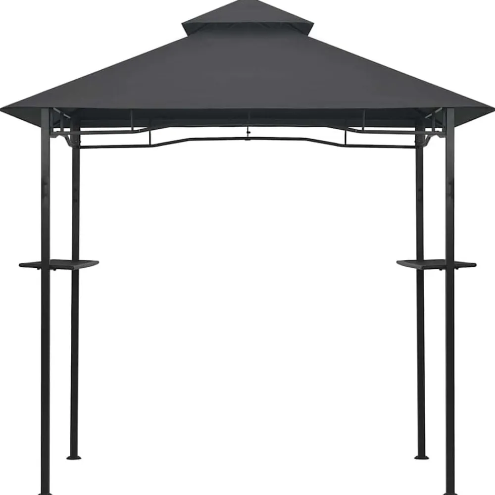 Pelouses & Jardins-vidaXL Belvédère de barbecue 240x150x255 cm Anthracite Acier