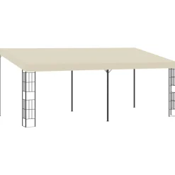 vidaXL Belvédère mural 3x6 m Crème Tissu