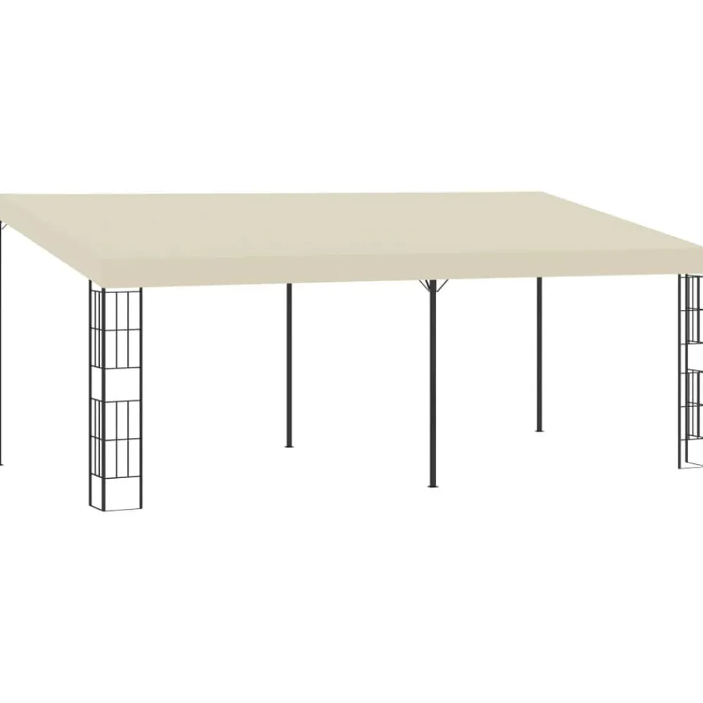 vidaXL Belvédère mural 3x6 m Crème Tissu