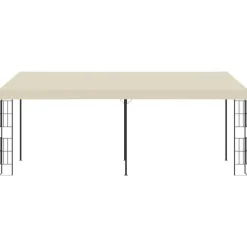 vidaXL Belvédère mural 3x6 m Crème Tissu