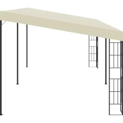 vidaXL Belvédère mural 3x6 m Crème Tissu