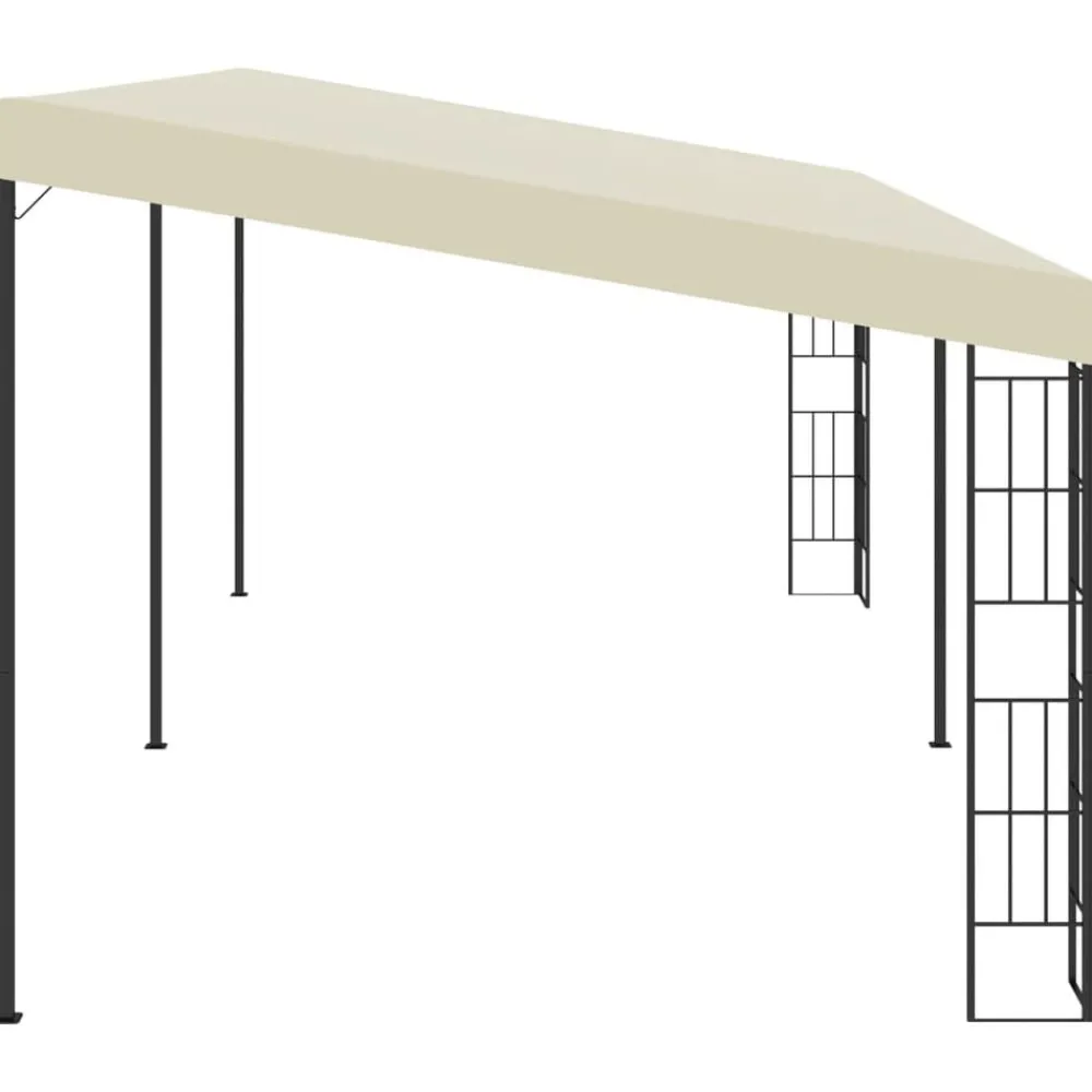 vidaXL Belvédère mural 3x6 m Crème Tissu