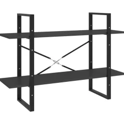 Étagères-vidaXL Bibliothèque à 2 niveaux 100x30x70 cm bois d'ingénierie Gris