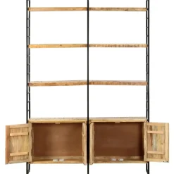 vidaXL Bibliothèque à 4 niveaux 124x30x180 cm Bois de manguier brut