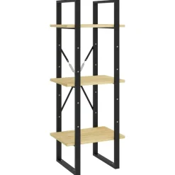 Étagères-vidaXL Bibliothèque à 3 niveaux 40x30x105 cm Bois de pin massif Naturel