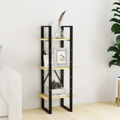 Étagères-vidaXL Bibliothèque à 3 niveaux 40x30x105 cm Bois de pin massif Naturel