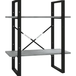 Étagères-vidaXL Bibliothèque 2 niveaux 60x30x70cm Bois d'ingénierie Sonoma gris