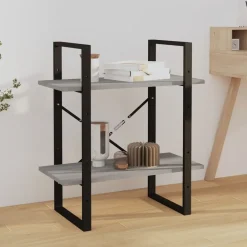 Étagères-vidaXL Bibliothèque 2 niveaux 60x30x70cm Bois d'ingénierie Sonoma gris