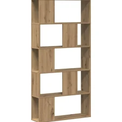 Étagères-vidaXL Bibliothèque 5 niveaux chêne artisanal bois ingénierie Ch&ecirc;ne