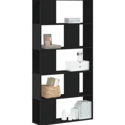 vidaXL Bibliothèque 5 niveaux 80,5x23,5x162,5 cm bois ingénierie