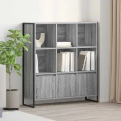 vidaXL Bibliothèque 2 pcs Gris Sonoma 99,5 x 30 x 108 cm