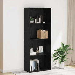 vidaXL Bibliothèque autoportante Chêne noir 60 x 30 x 151,5 cm