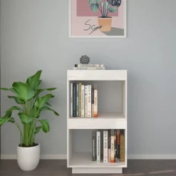 Étagères-vidaXL Bibliothèque 40x35x71 cm Bois de pin massif Blanc