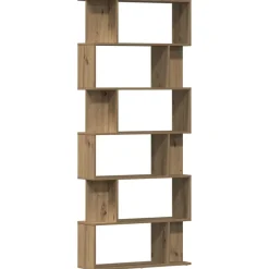 vidaXL Bibliothèque chêne artisanal 80x24x192 cm bois d'ingénierie