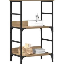 Étagères-vidaXL Bibliothèque chêne artisanal 50x33x82 cm bois d'ingénierie ch&ecirc;ne artisanal