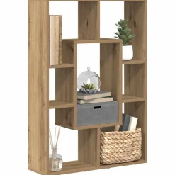 Étagères-vidaXL Bibliothèque chêne artisanal 63x20x90 cm bois d'ingénierie ch&ecirc;ne artisanal