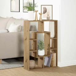 Étagères-vidaXL Bibliothèque chêne artisanal 63x20x90 cm bois d'ingénierie ch&ecirc;ne artisanal