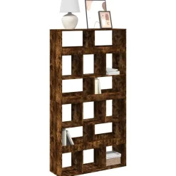 Étagères-vidaXL Bibliothèque chêne fumé 100x33x187,5 cm bois d'ingénierie Ch&ecirc;ne fumé