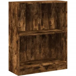 Étagères-vidaXL Bibliothèque Chêne fumé 60x24x76 cm Bois d'ingénierie Ch&ecirc;ne fumé