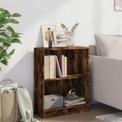 Étagères-vidaXL Bibliothèque Chêne fumé 60x24x76 cm Bois d'ingénierie Ch&ecirc;ne fumé
