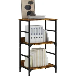Étagères-vidaXL Bibliothèque chêne fumé 50x33x82 cm bois d'ingénierie Ch&ecirc;ne fumé