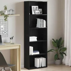 vidaXL Bibliothèque chêne noir 60x30x189 cm bois d'ingénierie