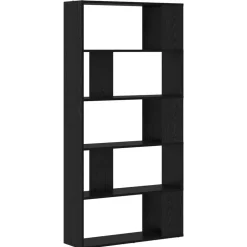 Étagères-vidaXL Bibliothèque Chêne noir 80 x 24 x 159 cm Bois d'ingénierie Ch&ecirc;ne noir