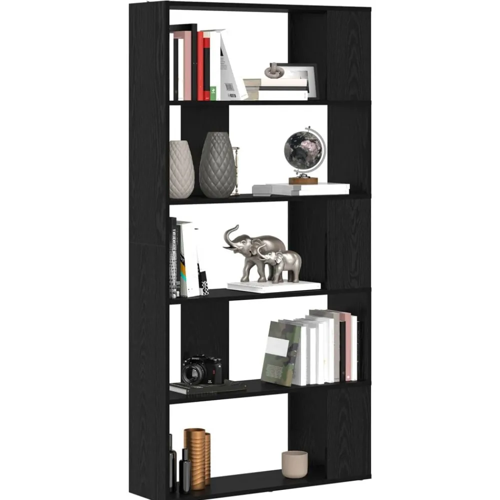 Étagères-vidaXL Bibliothèque Chêne noir 80 x 24 x 159 cm Bois d'ingénierie Chêne noir