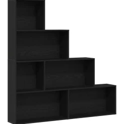 Étagères-vidaXL Bibliothèque Chêne noir 155 x 24 x 160 cm Bois d'ingénierie Ch&ecirc;ne noir