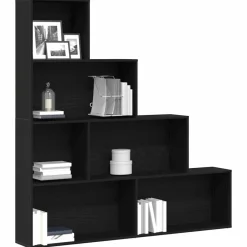 Étagères-vidaXL Bibliothèque Chêne noir 155 x 24 x 160 cm Bois d'ingénierie Ch&ecirc;ne noir