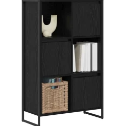 Étagères-vidaXL Bibliothèque Chêne noir 68 x 30 x 108.5 cm Bois d'ingénierie Ch&ecirc;ne noir