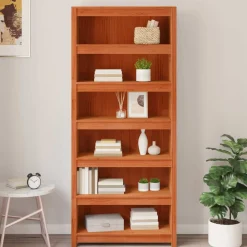 Étagères-vidaXL Bibliothèque 80 x 35 x 183 cm Bois de pin massif Cire marron