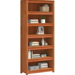 Étagères-vidaXL Bibliothèque 80 x 35 x 183 cm Bois de pin massif Cire marron