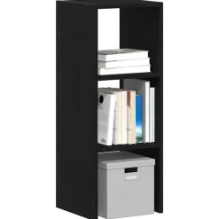 Armoires & Meubles De Rangement-vidaXL Bibliothèque empilable chêne 30x30x80 cm bois d'ingénierie Noir