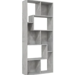 Étagères-vidaXL Bibliothèque 67x24x161 cm Bois d'ingénierie Gris béton
