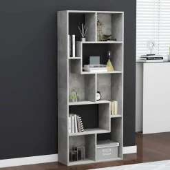 Étagères-vidaXL Bibliothèque 67x24x161 cm Bois d'ingénierie Gris béton