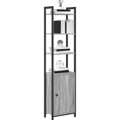 Étagères-vidaXL Bibliothèque Gris Sonoma 40 x 24 x 161 cm Bois d'ingénierie Sonoma gris