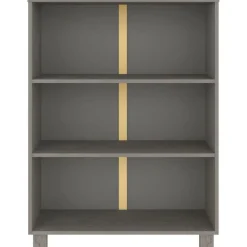 Étagères-vidaXL Bibliothèque HAMAR 85x35x112 cm Bois de pin massif Gris clair