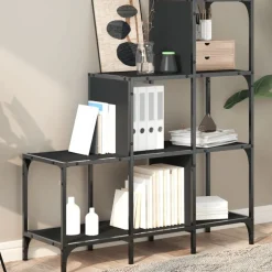 vidaXL Bibliothèque 92x30x102 cm bois d'ingénierie et métal