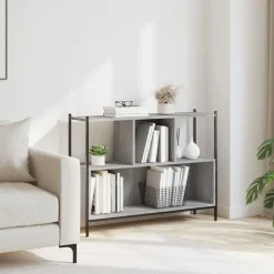 Étagères-vidaXL Bibliothèque 102x28x77,5 cm bois d'ingénierie Sonoma gris