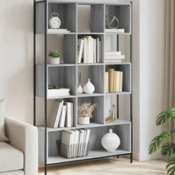 Étagères-vidaXL Bibliothèque 102x28x172 cm bois d'ingénierie Sonoma gris