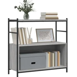 vidaXL Bibliothèque 80x30x78,5 cm bois d'ingénierie et fer