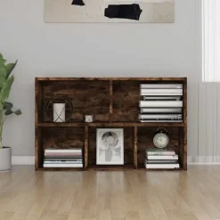 vidaXL Bibliothèque/Buffet chêne fumé 50x25x80 cm bois d'ingénierie